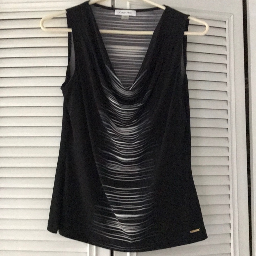 Cool Calvin Klein Sleeveless Cowl-neck Top